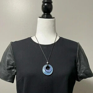 Merx Open Circle Resin Necklace